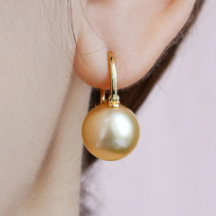 Lisslune | Black Pearl Earrings  Available in White Champagne Grey Gold and Black  Pearl Dangle Earrings