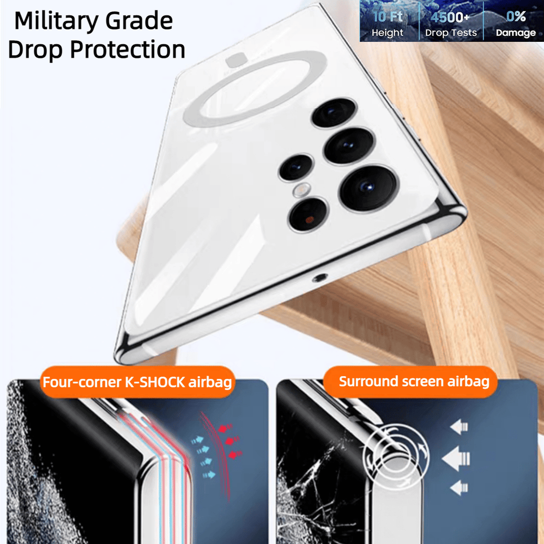 Lisslune | Transparent Luxury Coating Magnetic Cover for Samsung