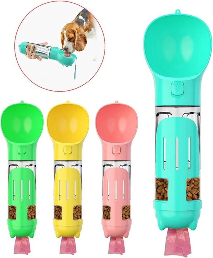 Lisslune | Snackbuddy Pro – 2-in-1 Water & Food Bottle with Poop Bag Holder