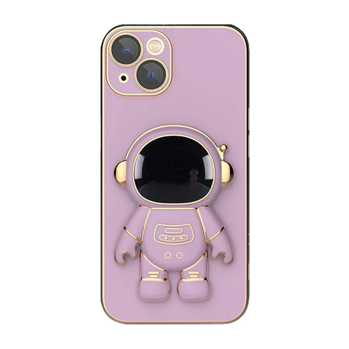 Lisslune | 6D Plating Astronaut Hidden Stand-case Cover For IPhone