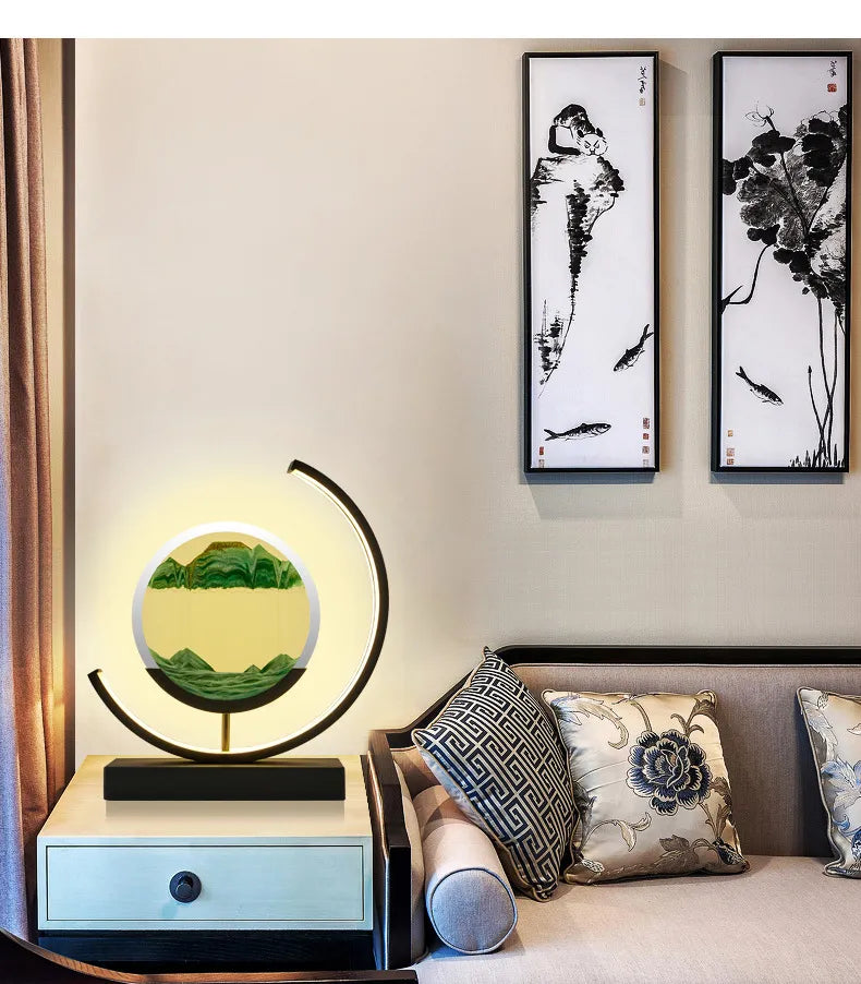 Lisslune | Balance Sand Art Lamp | Best Lava Lamps-Inspired Space Lamp, Cool LED Night Light for Relaxing Bedroom & Living Room Decor