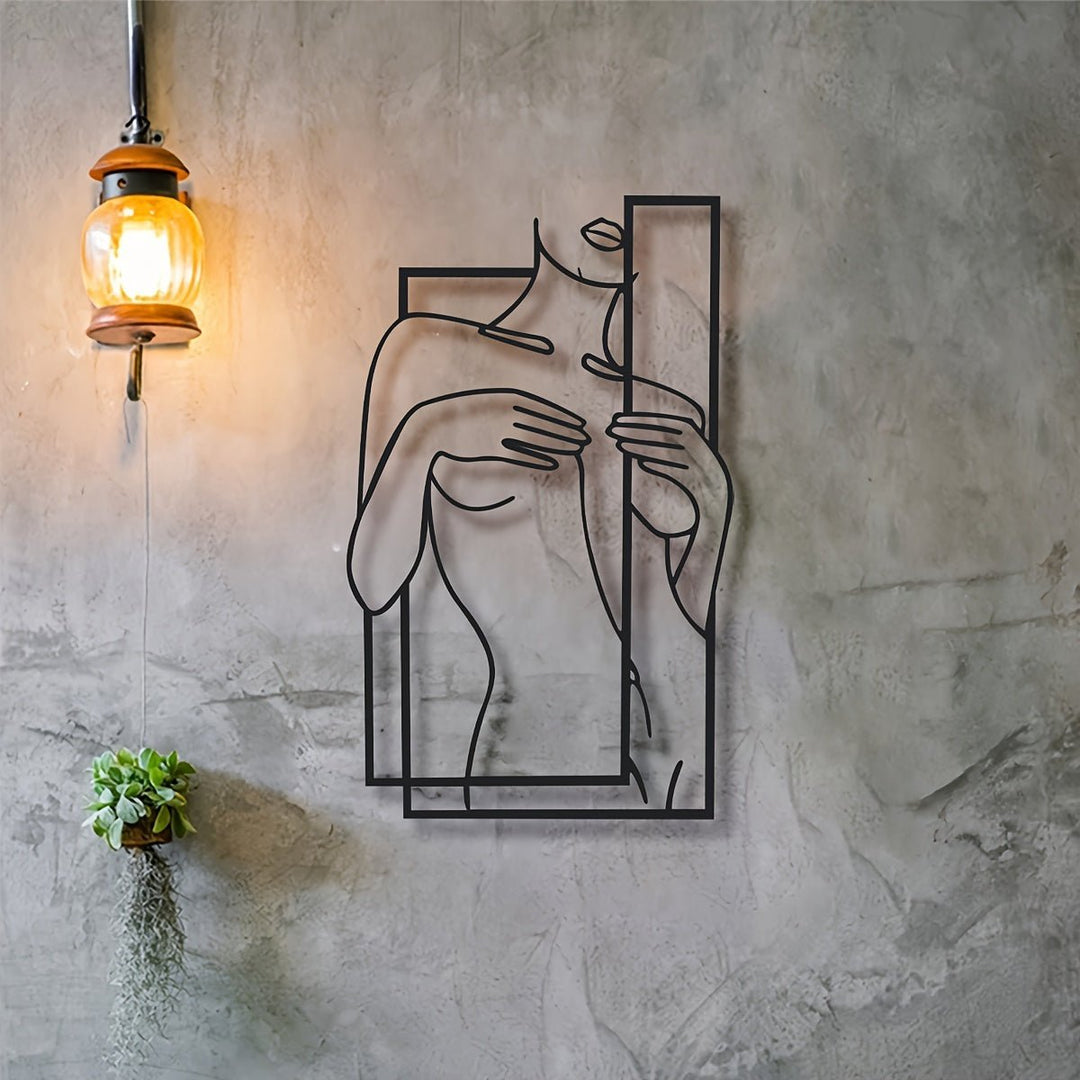 Lisslune | LineaArt Metal Wall Decoration - Modern Minimalist Wall Art for Bedroom