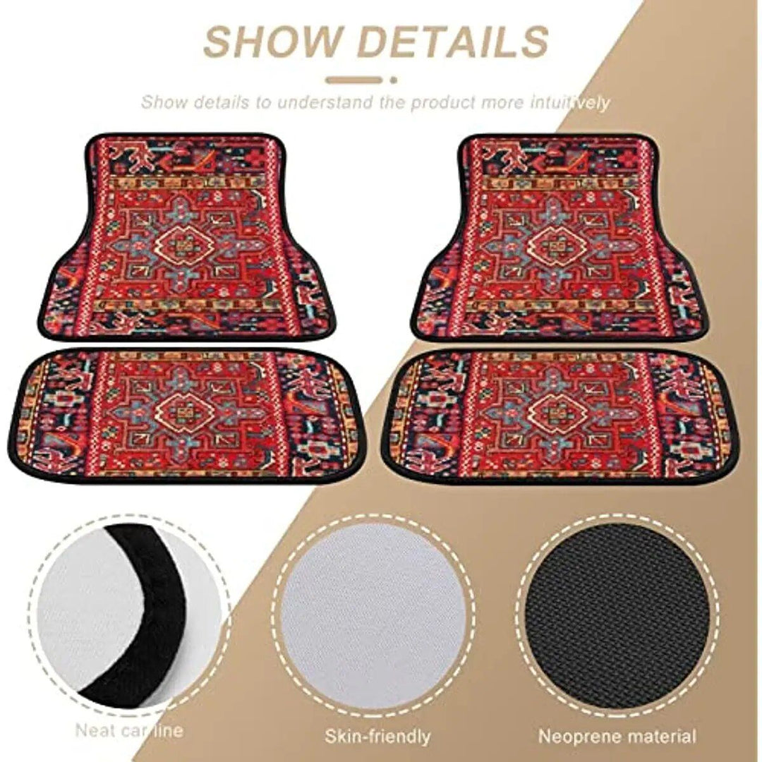 Lisslune | Persian carpet-style car mats - A set of 4