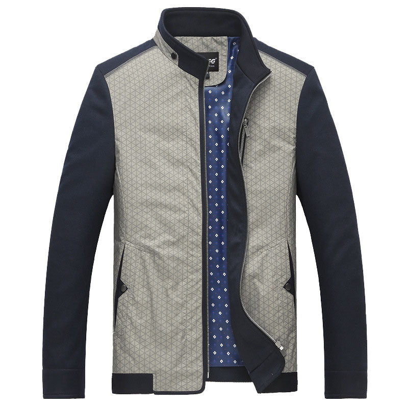 Men's leisure jacket with interior geometric pattern Lisslune