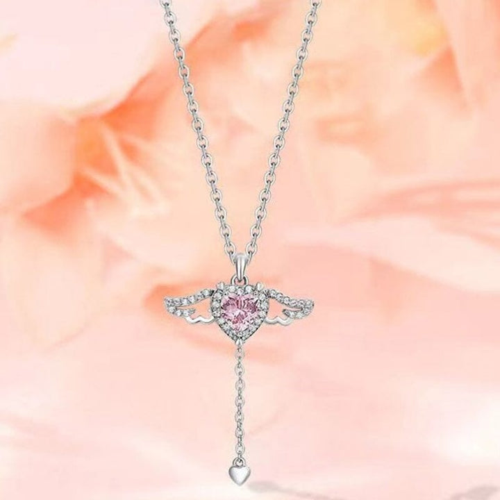 Lisslune | Pink Angel Wings Necklace