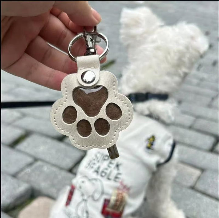 Lisslune | PawMemorie Keychain – Memorial Pendant with Paw Print and Inner Compartment
