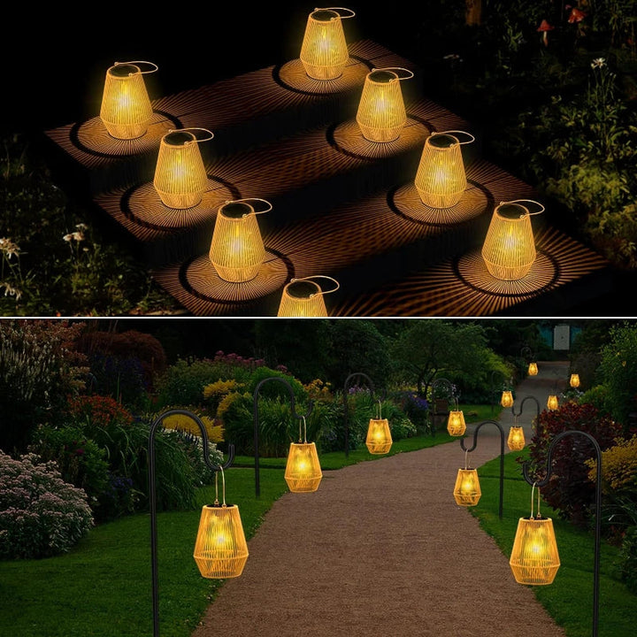 Lisslune | Solar Outdoor Handwoven Garden Lamps | Waterproof Landscape Light for Villa & Terrace Decoration - Alpho