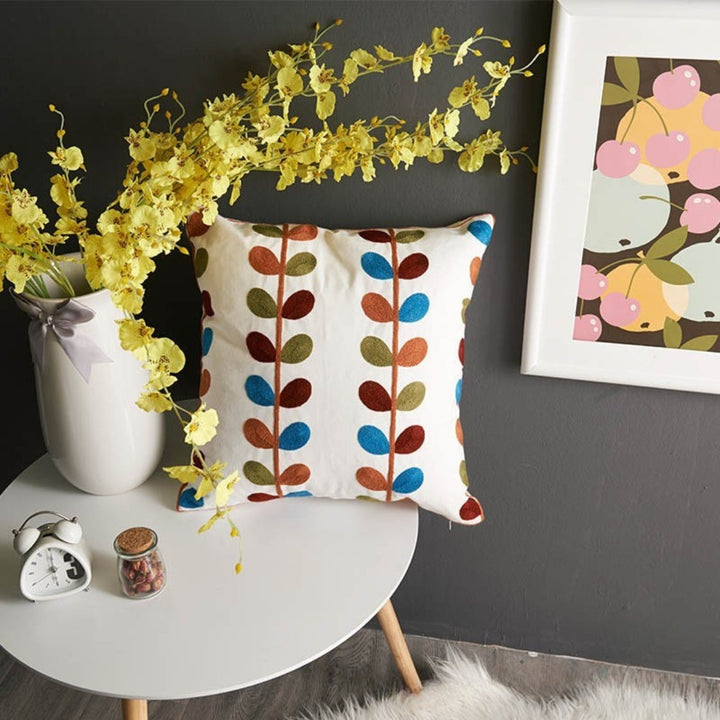 Lisslune | Fleur Classic Embroidery Square Sofa Cushion Cover