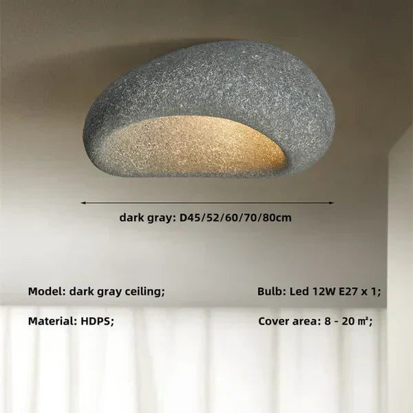Skorter | Natural Wabi Sabi Ceiling Lamp - SereneAura