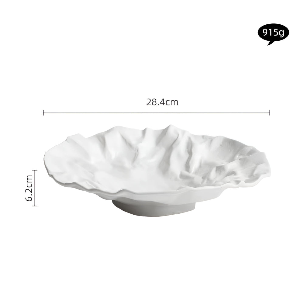 Lisslune | Artisan Wrinkled Paper Ceramic Plate