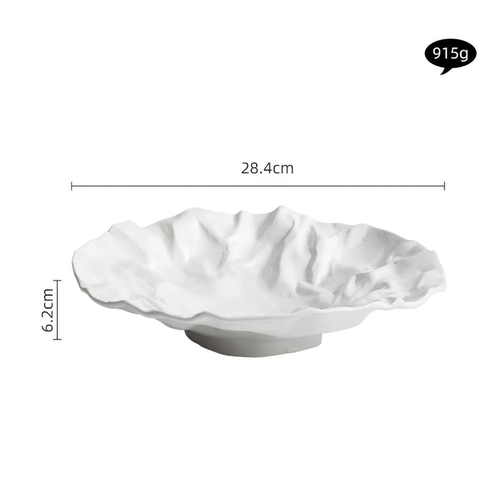 Lisslune | Artisan Wrinkled Paper Ceramic Plate