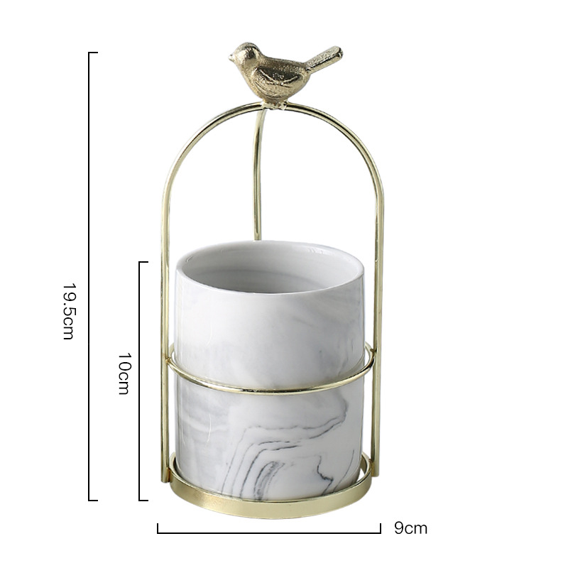 Lisslune | Flower plant pots with bird design for stylish decoration