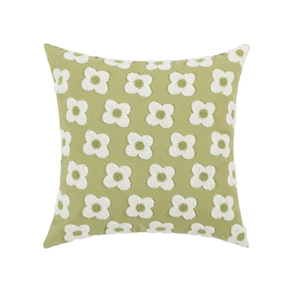 Lisslune | Lustrous Floral Embroidered Cushion Cover