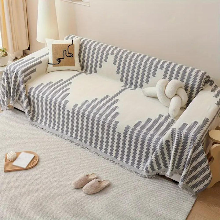 Lisslune | Modern Monochrome Fern Sofa Cover