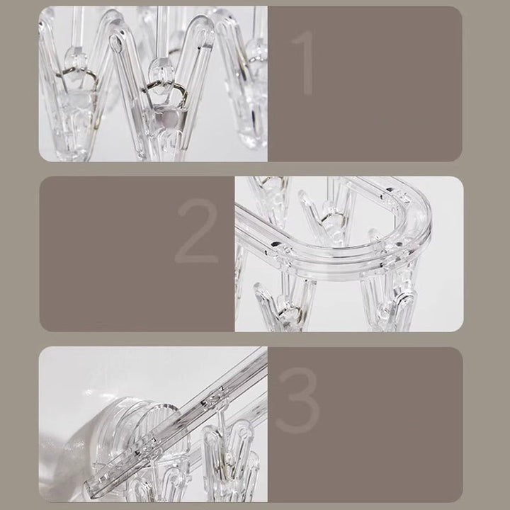 Lisslune | Suction cup collapsible clothes hanger with clip