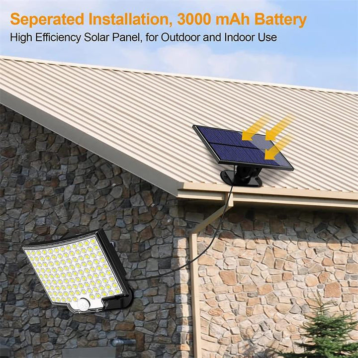 Lisslune | 106 LED Outdoor Solar Security Light with Motion Sensor – Waterproof Wall Light for Garden, Driveway & Patio