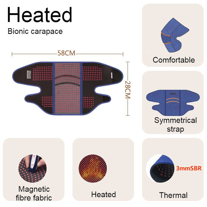 Lisslune | Far Infrared Thermal Knee Warmer, with Super Warm Fabric & Bionic Carapace Design, for Winter, Travel & Outdoors