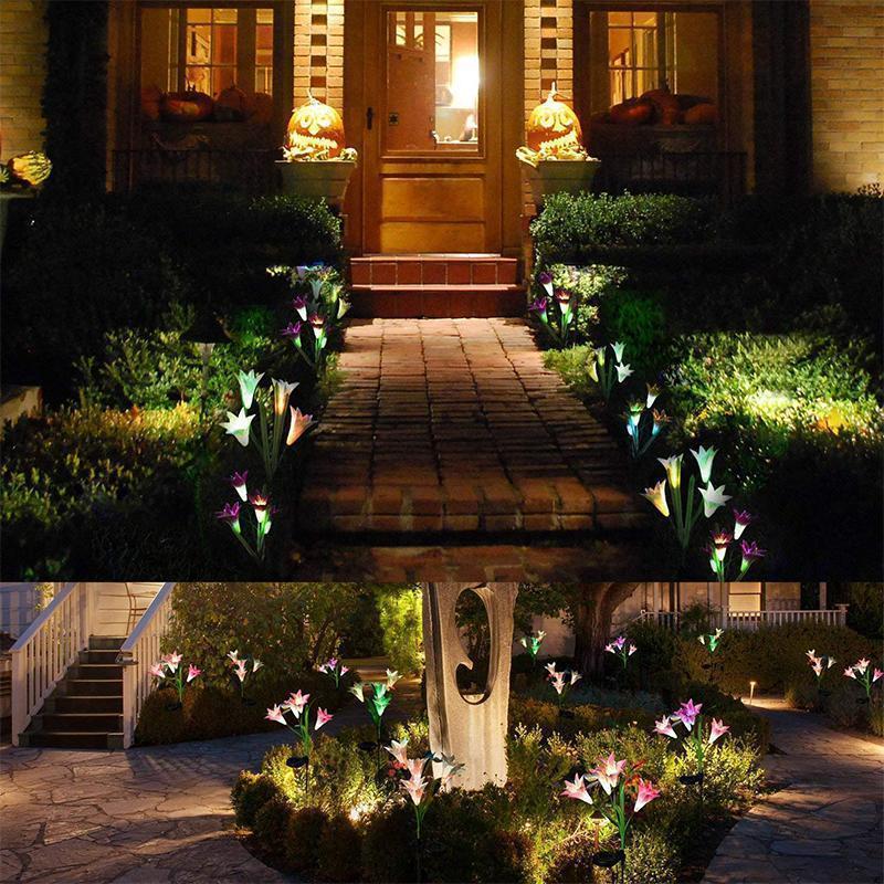 Lisslune | Solar powered LED flower, Solar Garden Stake Lights