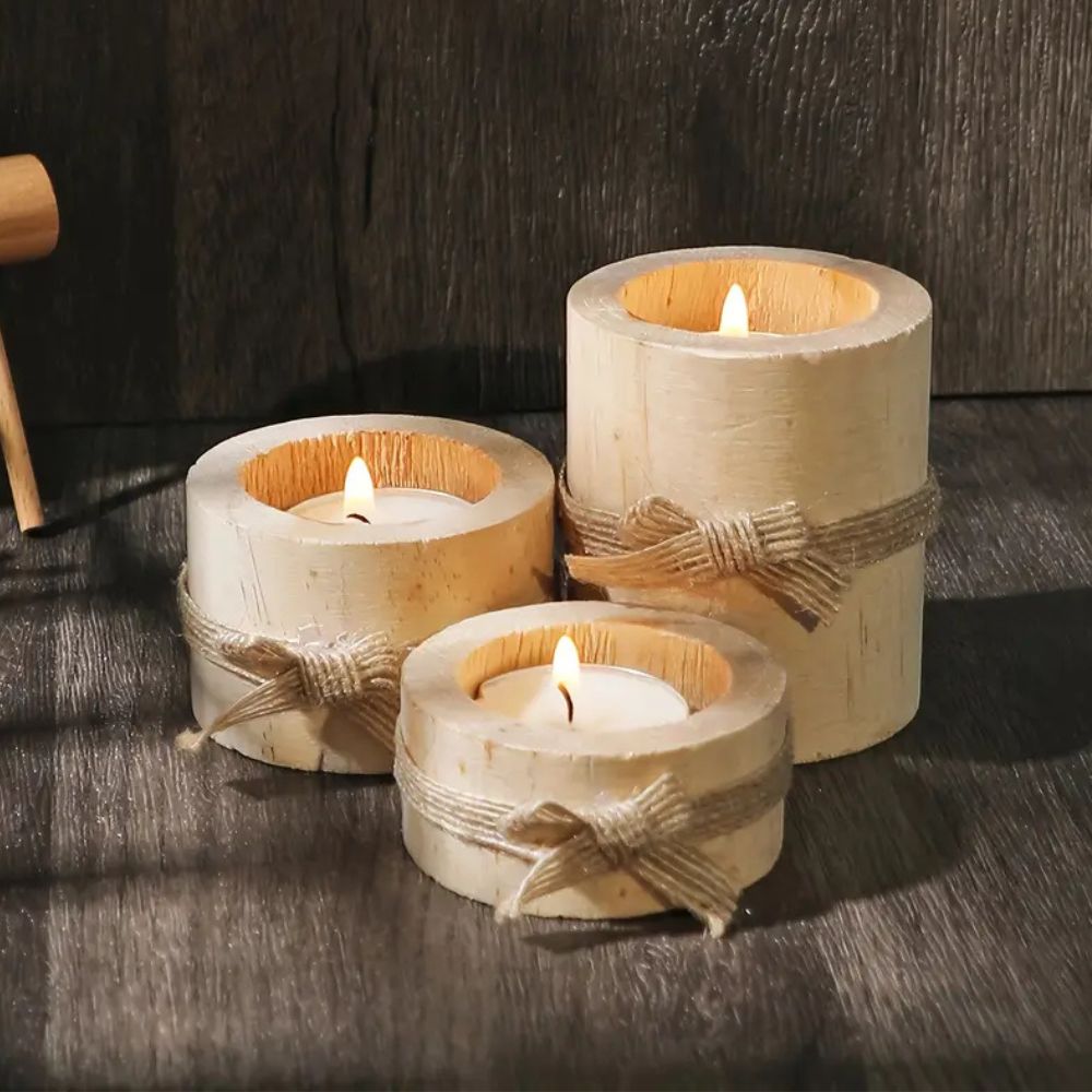 Lisslune | Bamboo Essence Candle Holders | 3 sets