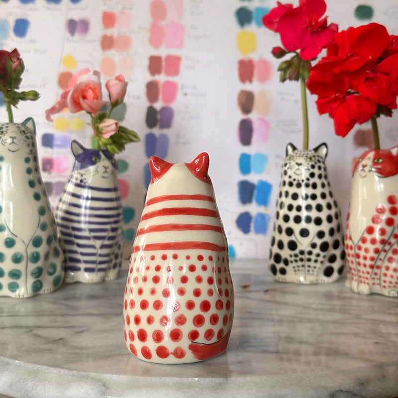 Lisslune | Dotted Cat Vase