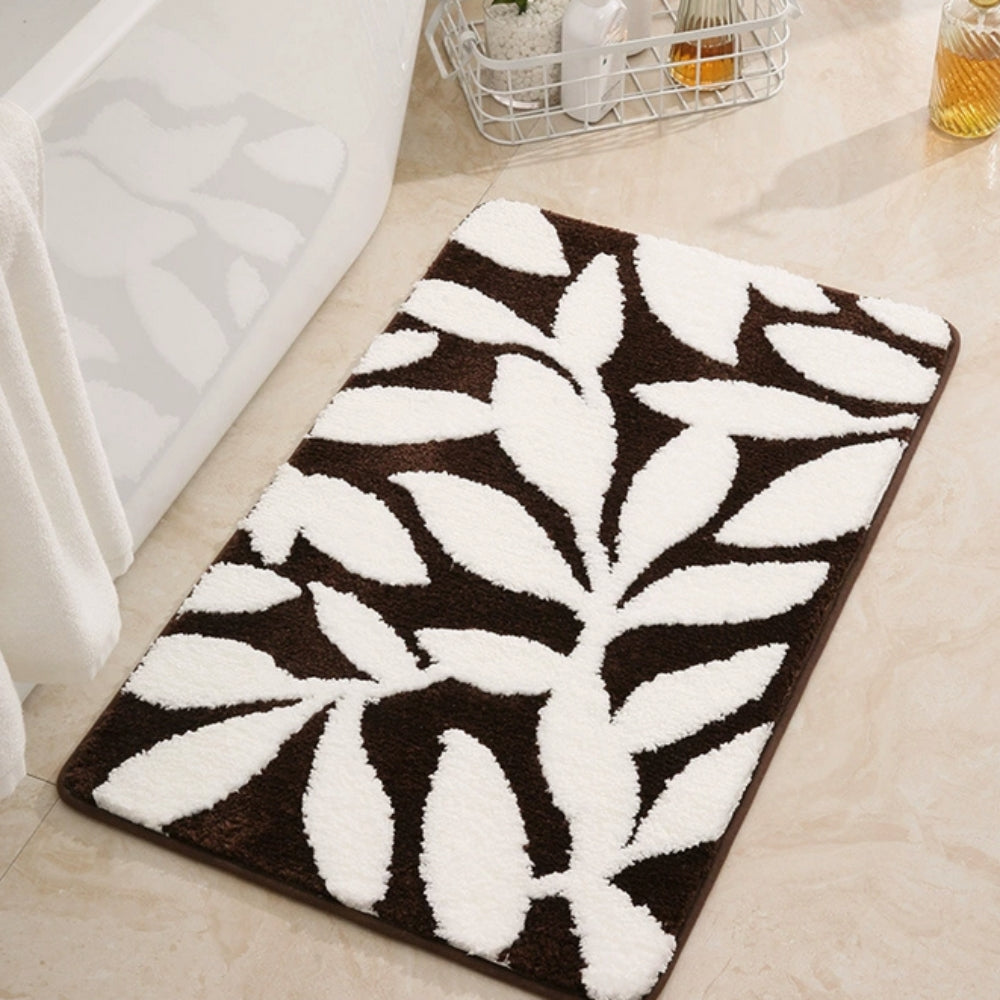 Lisslune | Zyphire Leaf Pattern Bath Mat