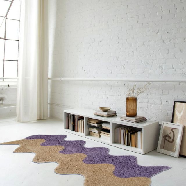 Lisslune | Abstract Color Block Rug made of Cotton-Polyester