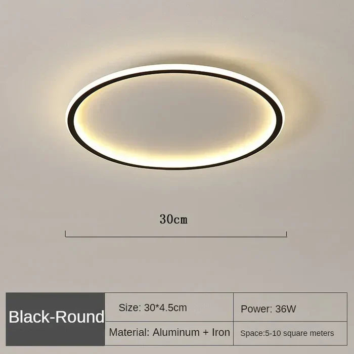 Lisslune | Scandinavian Round Ceiling Lamp - AuroraSphere