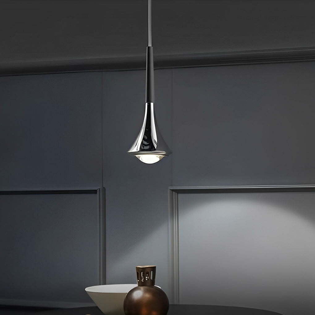 Lisslune | LumiDrop Nordic Design Pendant Light | Drop Shape | Elegant LED Light for Dining Room & Living Room | In Black, Gold & Chrome