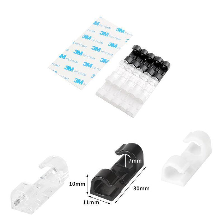 Lisslune | Finisher Self-Adhesive Cable Clamps – 20 Pieces Cable Organizer Set