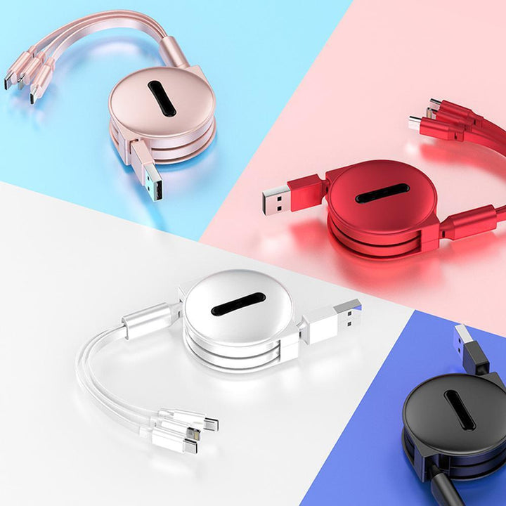 Lisslune | Bequee 3-1 Retractable Charging Cable for IOS, Micro and Type-c