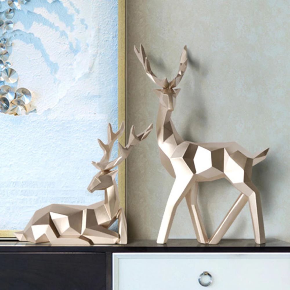 Lisslune | Geometric Deer Statue