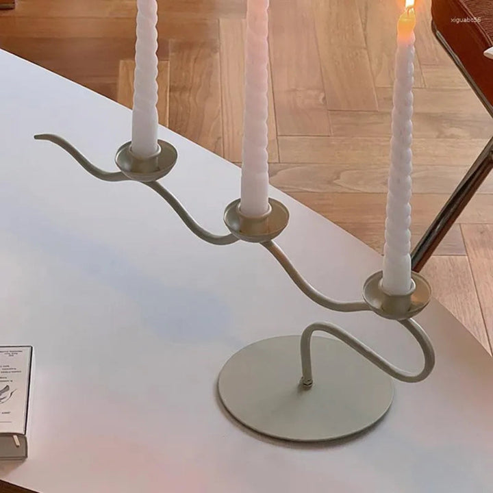 Lisslune | Tri Iron Twisted Candle Holder