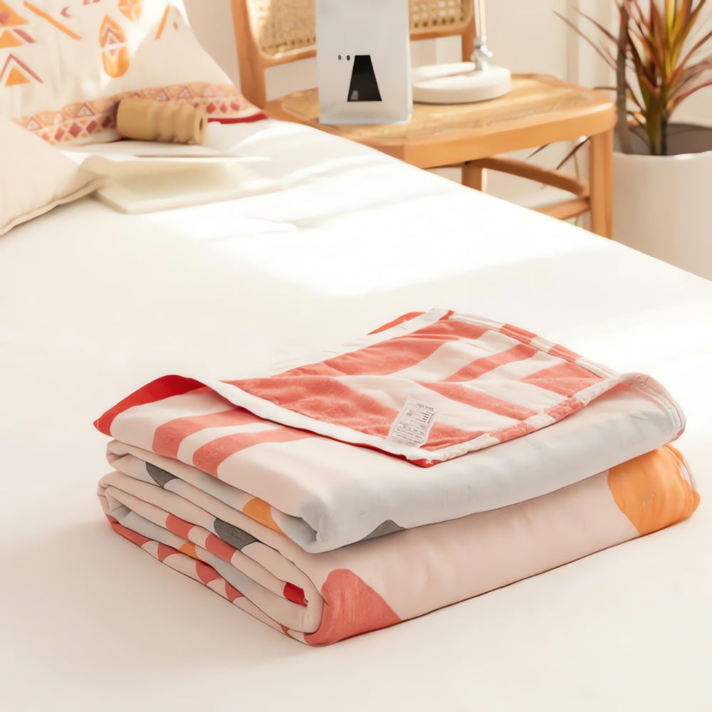Lisslune | Chevron Design Four-Layer Cotton Blanket