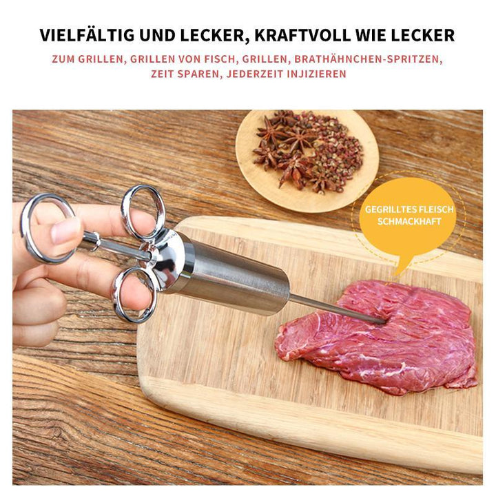 Lisslune | 304 spice injector made of stainless steel for marinating meat in the kitchen