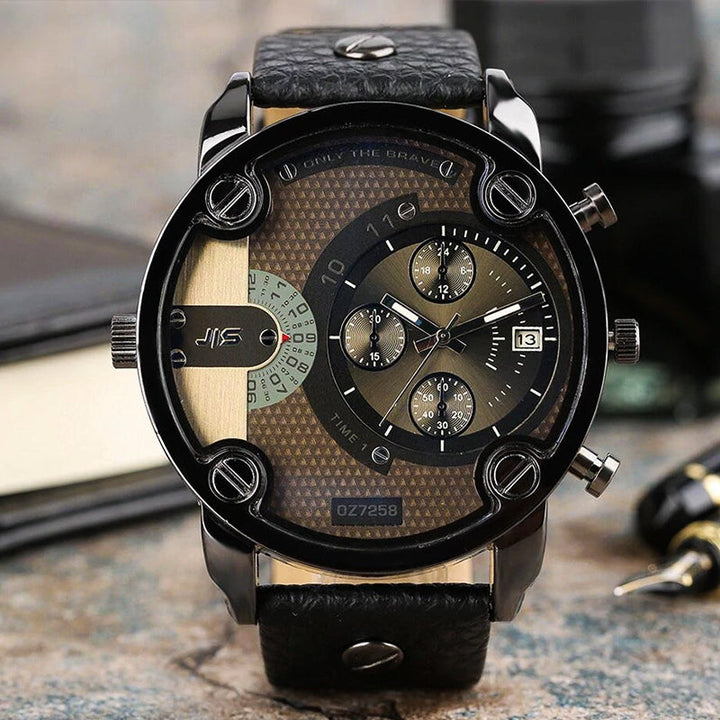Lisslune | Men's Fashion Large Dial Style Steel Band Watch