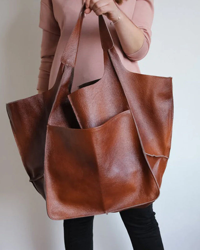 Lisslune | Chic & Sustainable Leather Bag with Large Capacity - Elegant, Versatile Women's Handbag