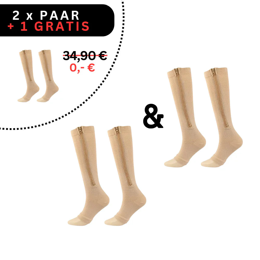 Lisslune | Comfortable compression stockings with zipper
