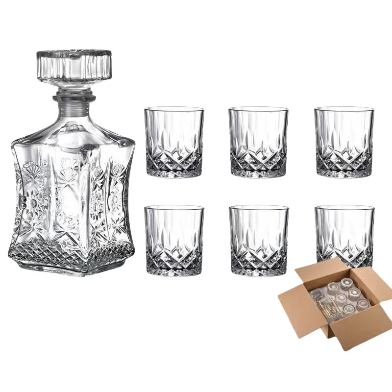 Lisslune | RoyalPour - 7-Piece Whiskey Decanter Gift Set