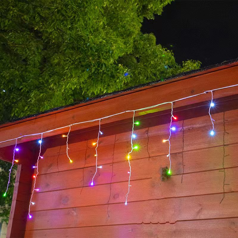 Lisslune | Quntis 50m (164FT) Outdoor Waterproof LED Christmas Curtain Lights – 36V Low Voltage Festival Icicle Lights for Event and Holiday Decoration