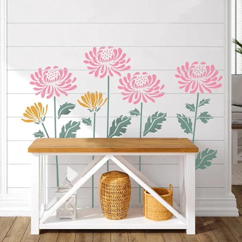 Lisslune | Large Flower Stencils for Garden Fence