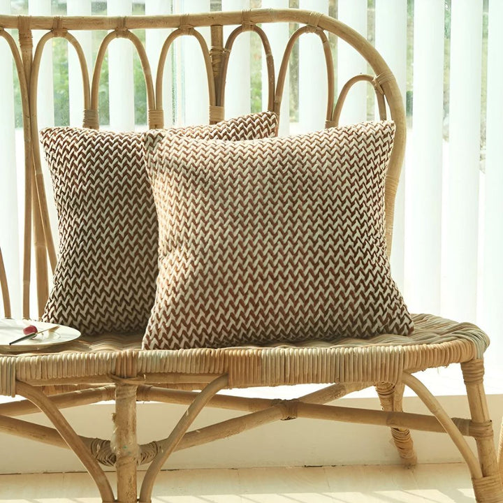 Lisslune | Lush Chevron Cushion Covers