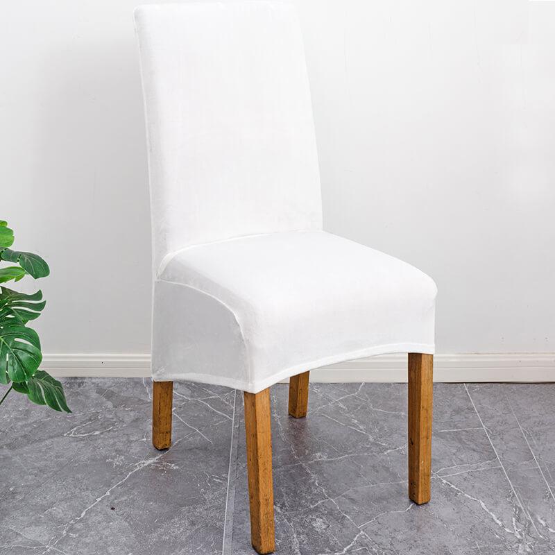 Lisslune | Stretch Velvet XL Size Dining Chair Covers x4 | Soft. Stretchable & Non-Slip for Home Dining Room Decoration