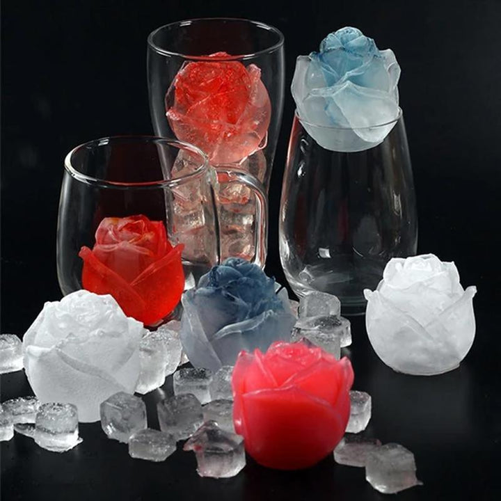 Lisslune | 3D Silicone Rose Mold Ice Cube Tray