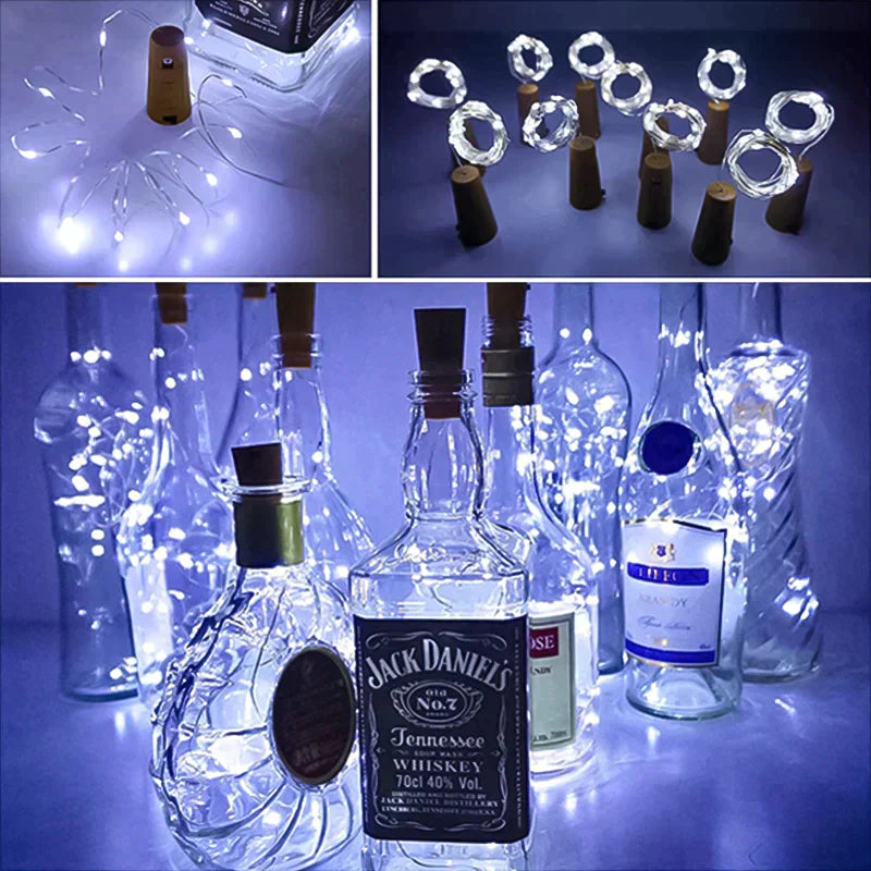 Lisslune | LED Wine Bottle Lights Cork Night Light DIY Decor Lift - Piece