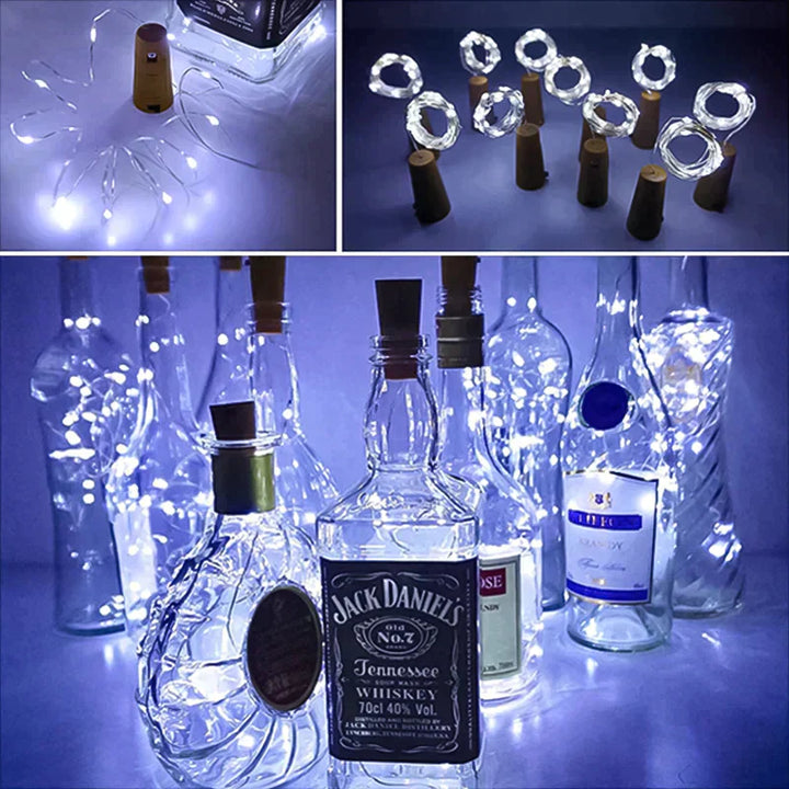 Lisslune | LED Wine Bottle Lights Cork Night Light DIY Decor Lift - Piece