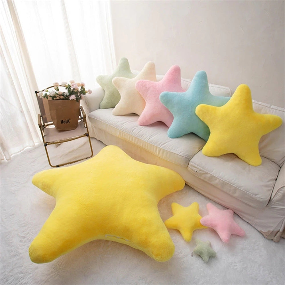 Lisslune | Cuddly Pastel Fluffy Star Cushion