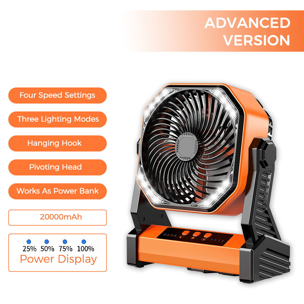 Lisslune | Camping LED Fan with Light