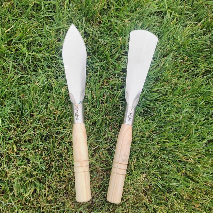 Lisslune | Stainless Steel Weeding Tool and Trowel – Garden Tools with Wooden Handles