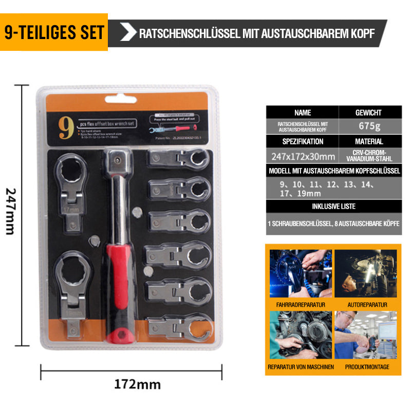 Lisslune | Removable Ratchet Wrench Set