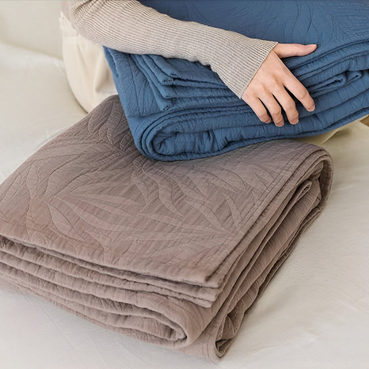 Lisslune | Soft Leaf Cotton Blanket